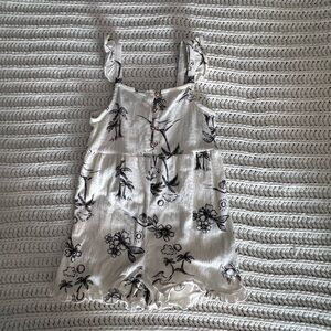 Floral Print Sleeveless Romper